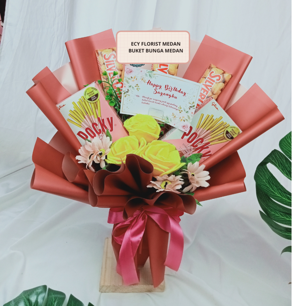 Jual Buket Buket Coklat Valentine | Fresh Flower Bouquet | Buket bunga Medan