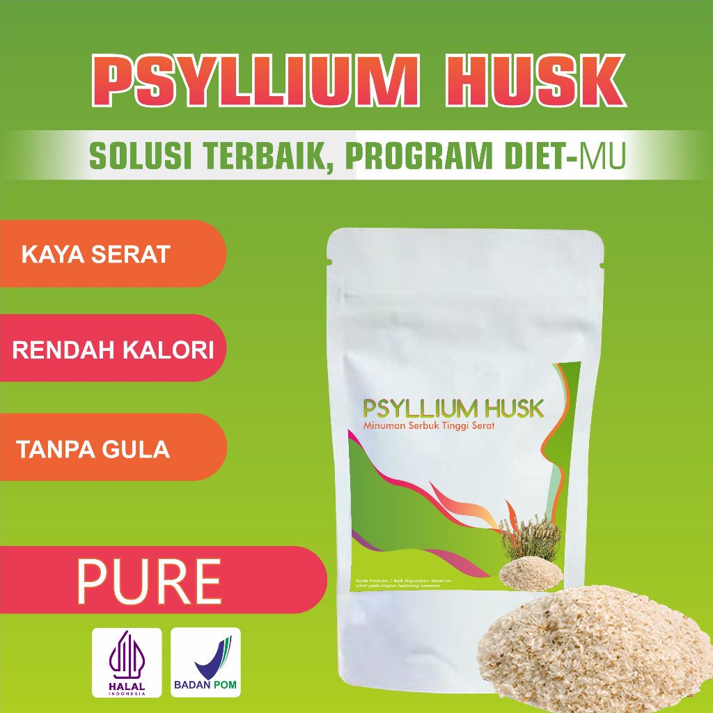 

Psyllium Husk Powder Original tinggi serat | Fiber | Suplemen diet