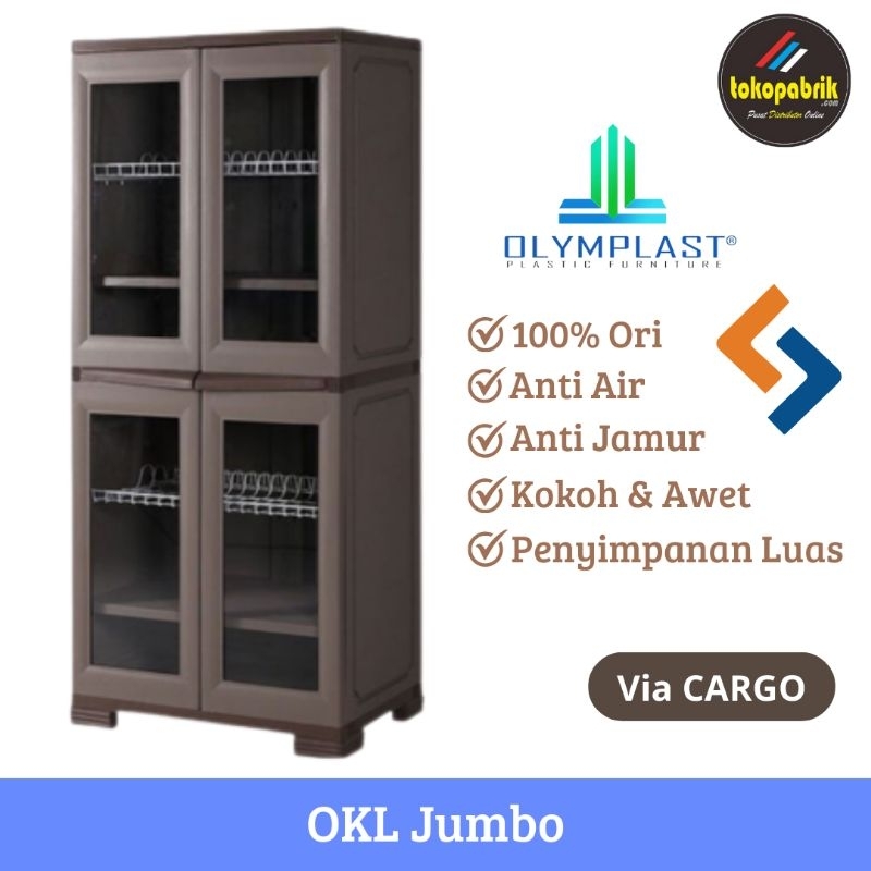Olymplast Rak Piring 2 Pintu Minimalis Modern Rak Dapur Olymplast / OKL Jumbo