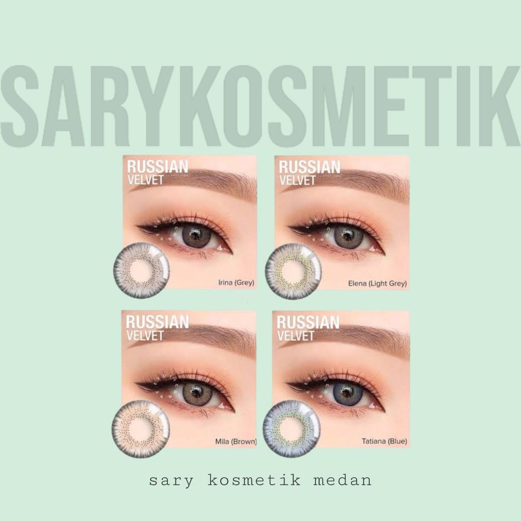 uc] RUSSIAN velvet contact lens by exoticon dm 14 mm softlens norma plano nyaman di gunakan