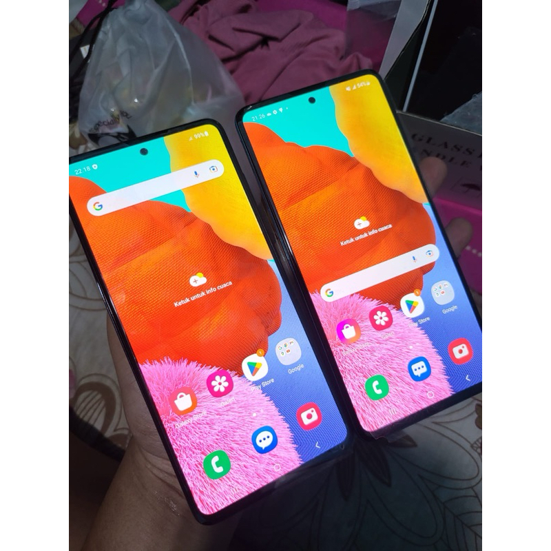 LCD Samsung A51 Amoled Fullset Frame Original 100% BIG GLASS  Layar Full Display  Bisa Fingerprint
