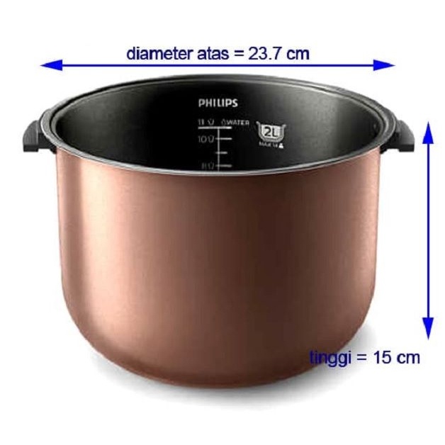 PHILIPS PANCI RICE COOKER INNER POT HD3128  HD3132  HD3127 Original HD3128 HD3132 HD3127 u Special E