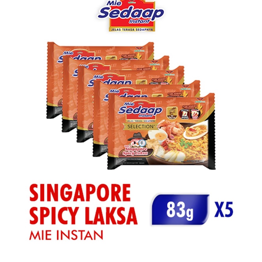 

GTLQ4869 V44859 Sedaap Mie Instan Singapore Spicy Laksa 83g x5