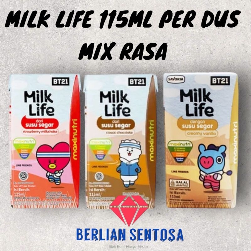 

susu milk life 115ml DUS mix rasa