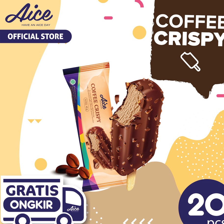 

LZMF884 Jangan Sampai Kehabisan Paket Aice Ice Cream Coffee Crispy Es Krim isi 2 pcs Eskrim rasa Kopi