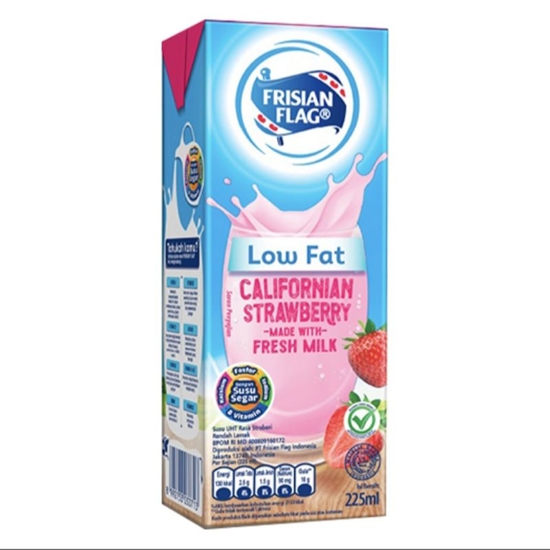 

Frisian Flag Purefarm Low Fat Susu UHT Californian Strawbery 225 ml