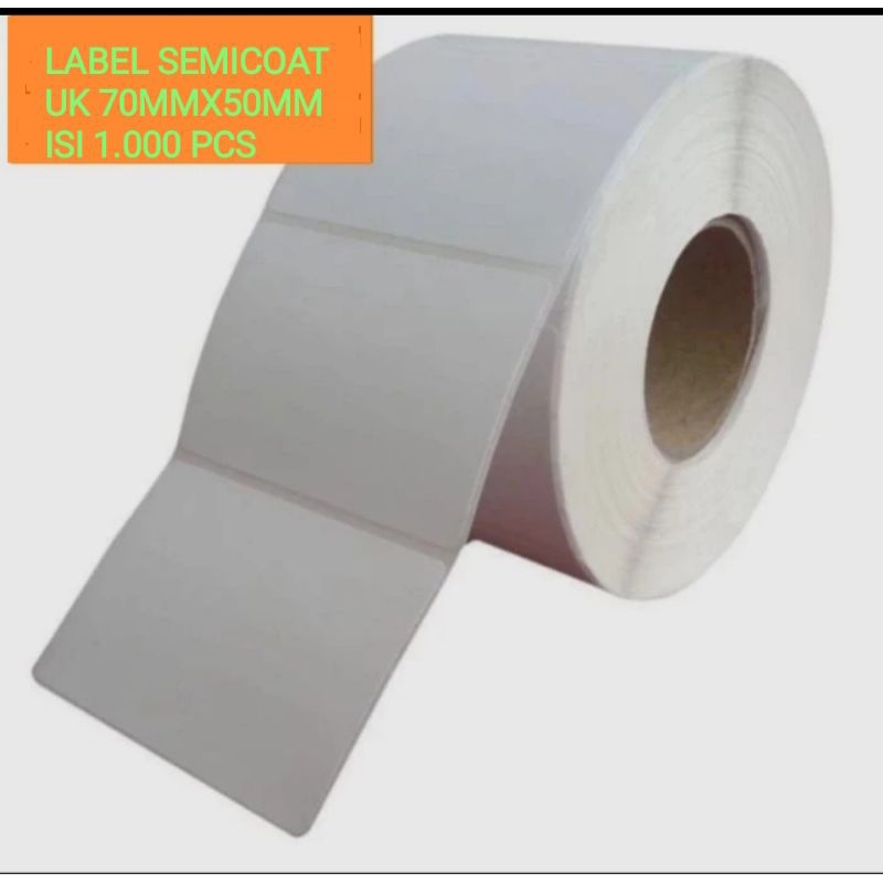 

LABEL SEMICOAT 70x50 mm 1Line isi 1.000 pcs, Core1", Option Core2