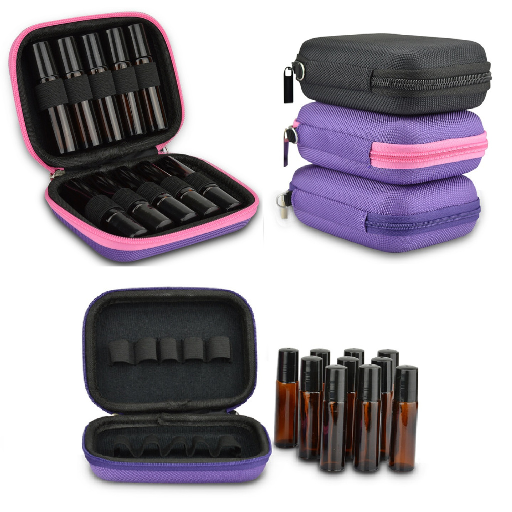 Oil Case 10 roller essential oil bottle bag tas storage minyak esensial roll on botol panjang 10 ml