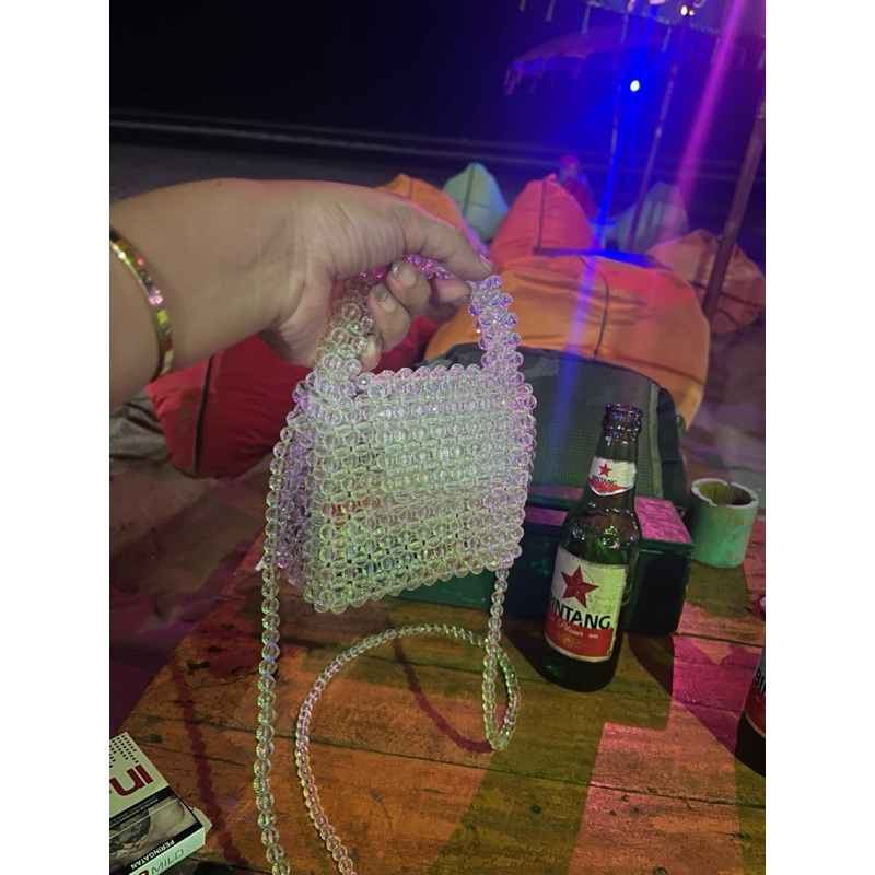 Tas manik manik| tas mote | tas manik | tas akrilik | tas wanita | pearl bag | tas mutiara | beaded 