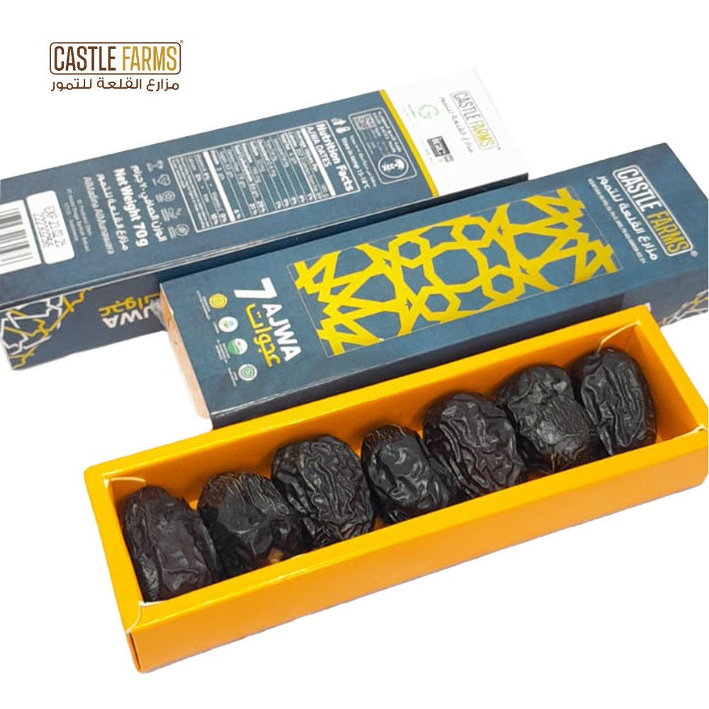 

Kurma Ajwa Castle Farm 7 Butir | Ajwa Organik Original | Kurma Nabi Asli | Kurma Ajwa Al Madina