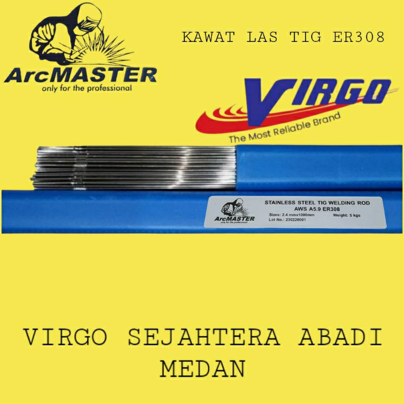 ARCMASTER ER308 KAWAT LAS TIG ROD ARGON STAINLESS STEEL FILLER