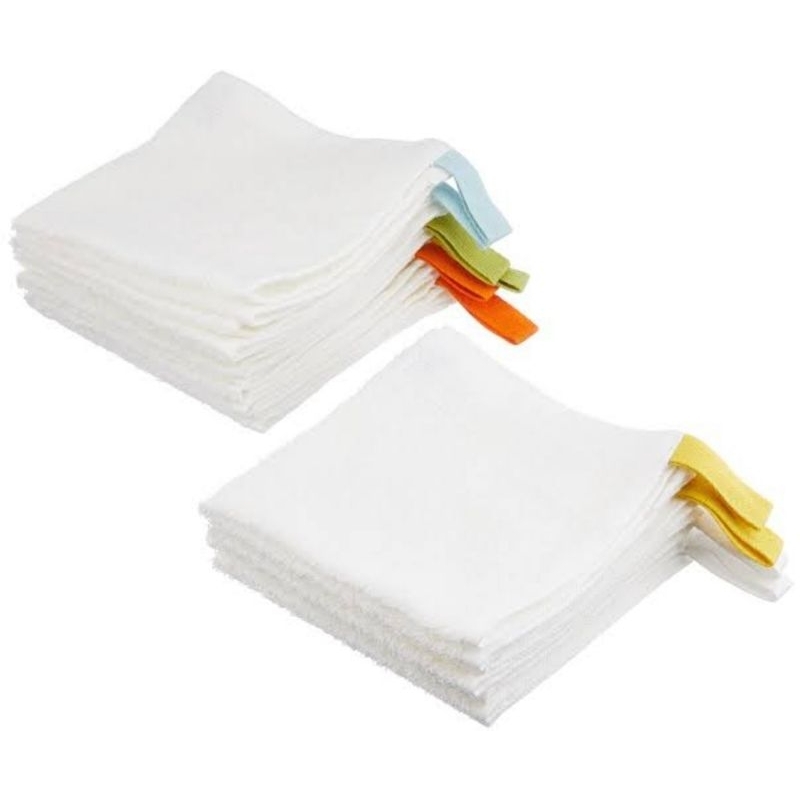 KRAMA Handuk Kecil, Washcloth, Waslap, Tatakan Pundak Burb Bayi 30x30cm isi 10 pcs 100% cotton