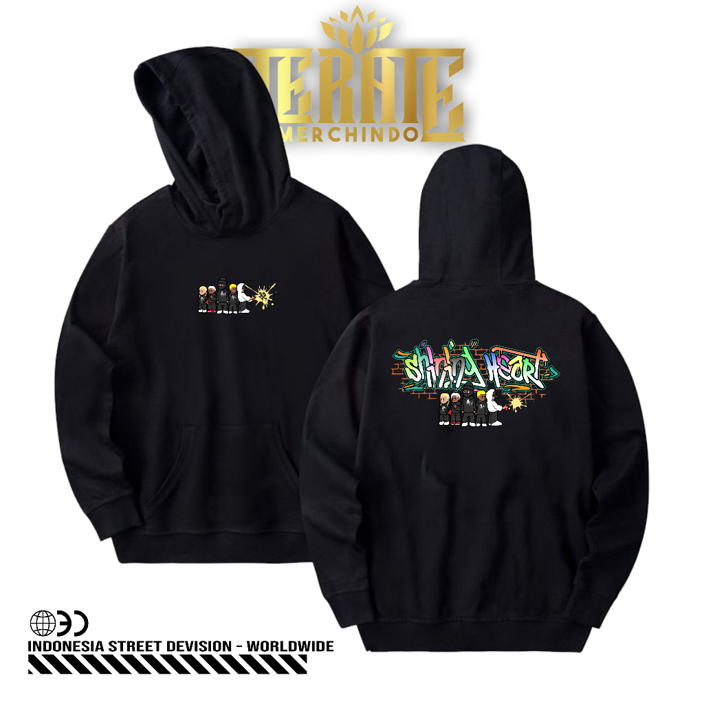 HOODIE PSHT SHINING HEART GRAFITI STYLE- HOODIE SHININGHEART
