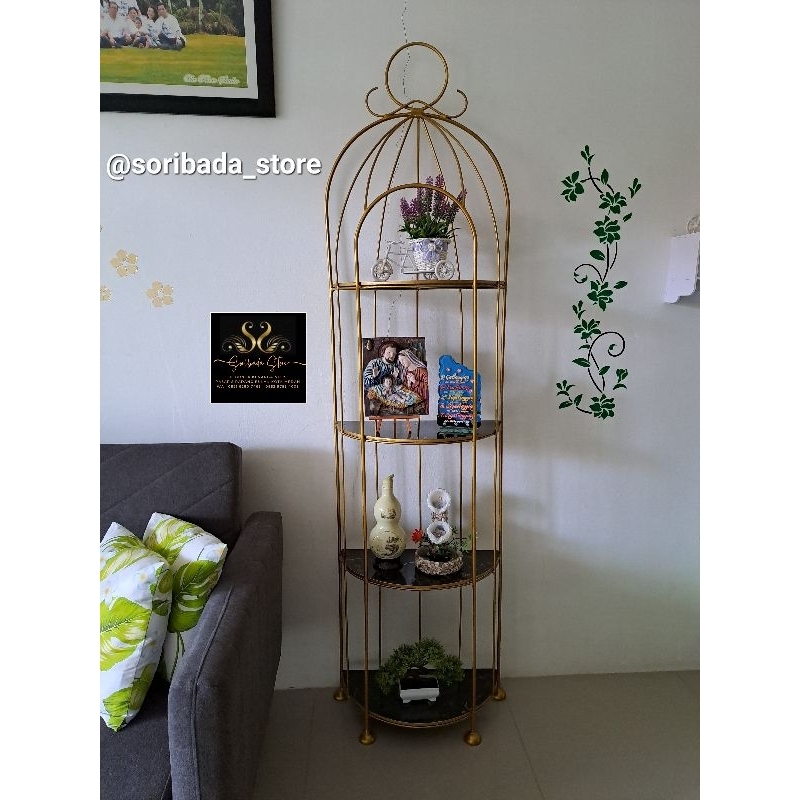 Rak Sangkar Burung | Rak Besi Granit | Rak Hias | Rak Serbaguna | Rak Dekorasi HARGA BELUM TERMASUK 