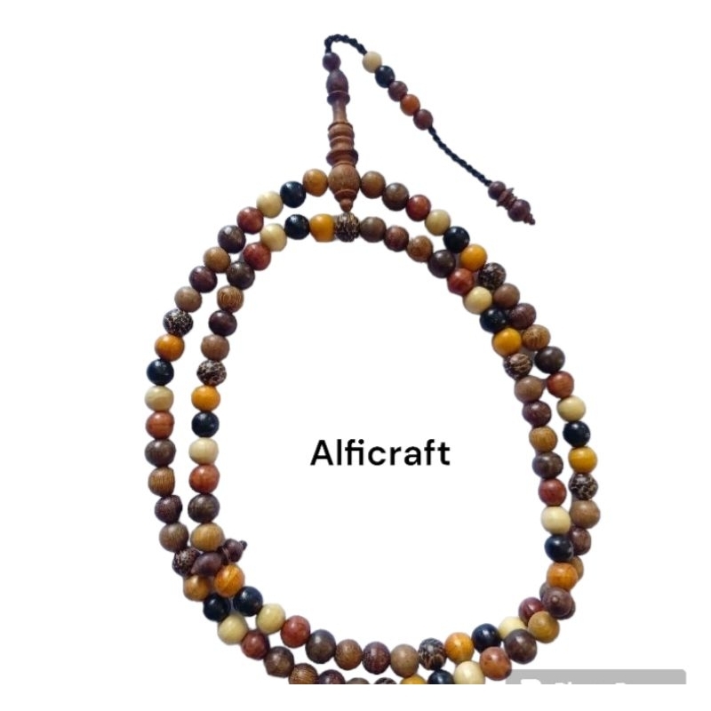 Tasbih Kayu Bertuah 99 Butir Tasbih Kombinasi 9 Jenis Kayu Kayu Bertuah