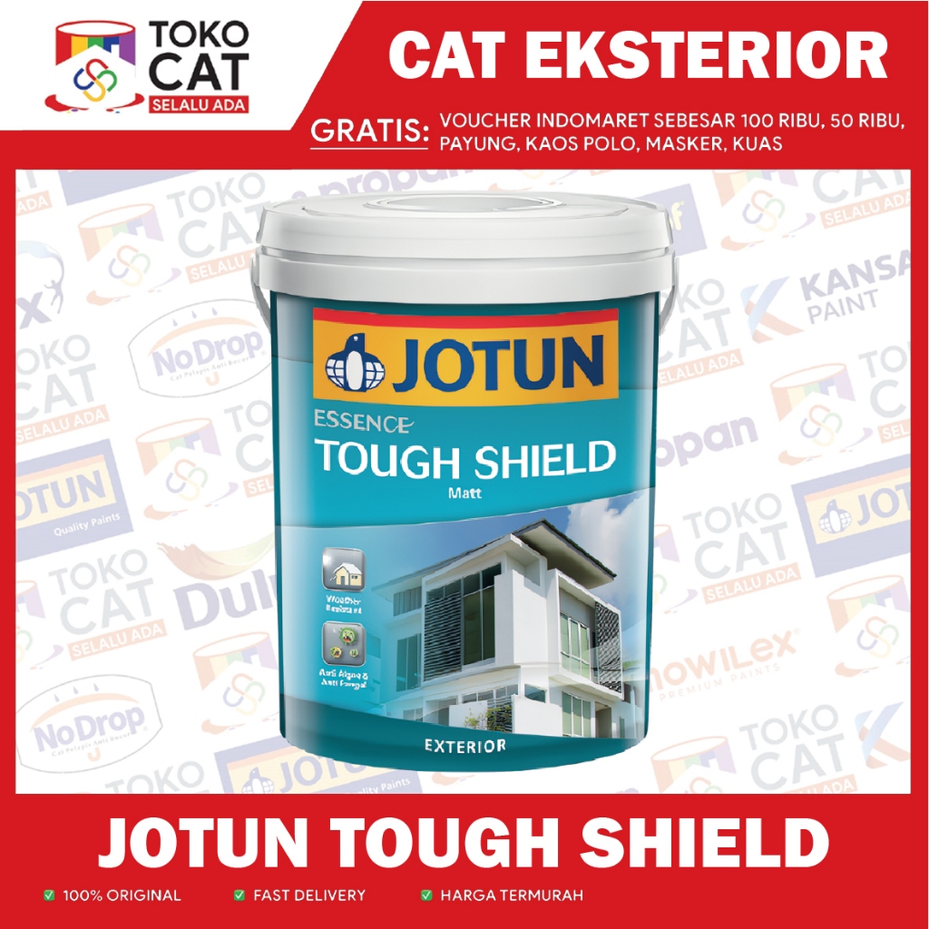 Cat Tembok Eksterior | Jotun Toughshield Warna Putih Chi 5 kg | Kemasan Galon