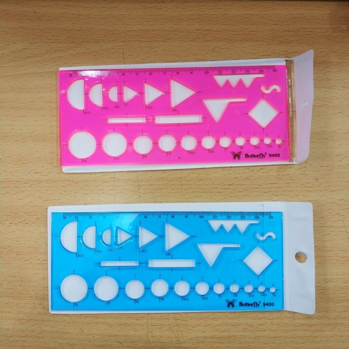 

Penggaris Cetakan / Bentuk / Template Ruler BT-9400 Butterfly