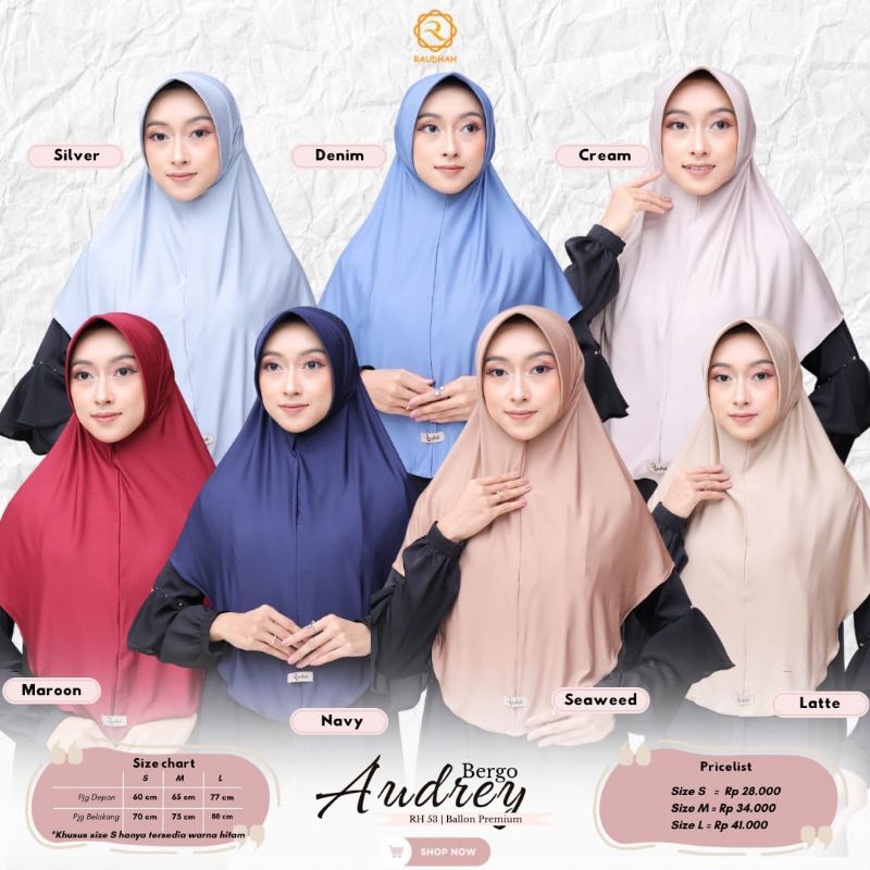 BEST PRICE//AUDREY BERGO BY RAUDHAH//QISMA STORE