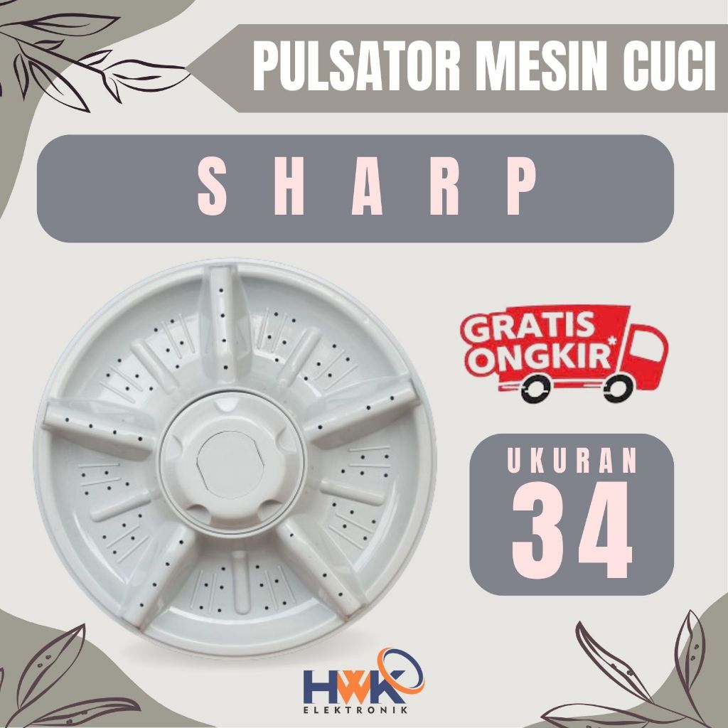 PULSATOR MESIN CUCI SHARP DIAMETER 34cm ORIGINAL / PULSATOR MESIN CUCI 2 TABUNG