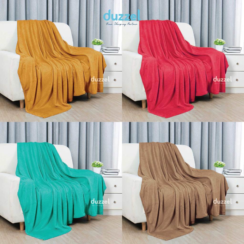 Duzzel Selimut Bulu Dewasa Polos Basic 150x200
