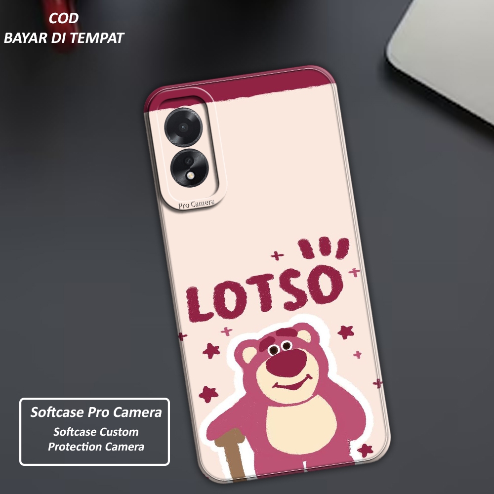 Softcase Pro Camera Case Hp Oppo A18 - A38 Fashion Softcase Case Boneka Lotso Terbaru  - Untuk Pria 