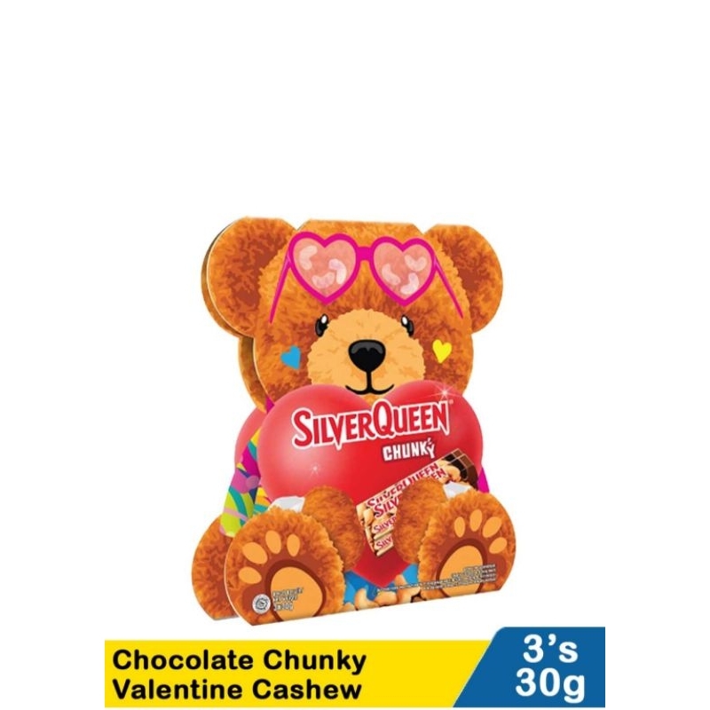 

coklat silverqueen edisi valentine chunky bar mini isi 3x30gr