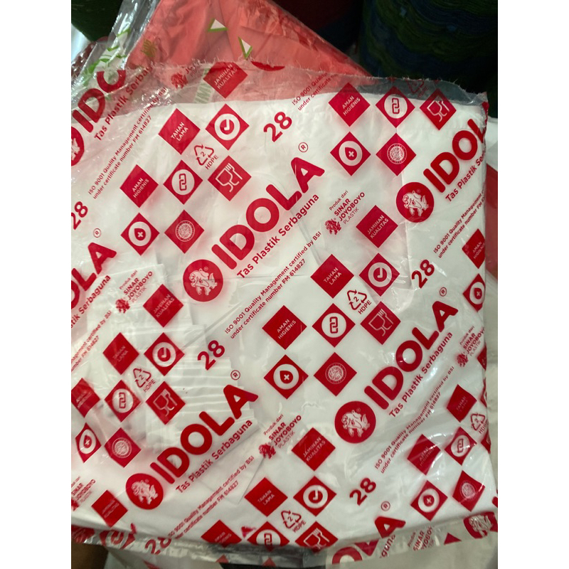 kresek idola ukuran 28 kantong berkat kantong tebal baskom warna putih polos