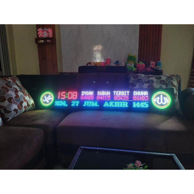 jam digital masjid rgb p5 135x20cm & 200x20cm
