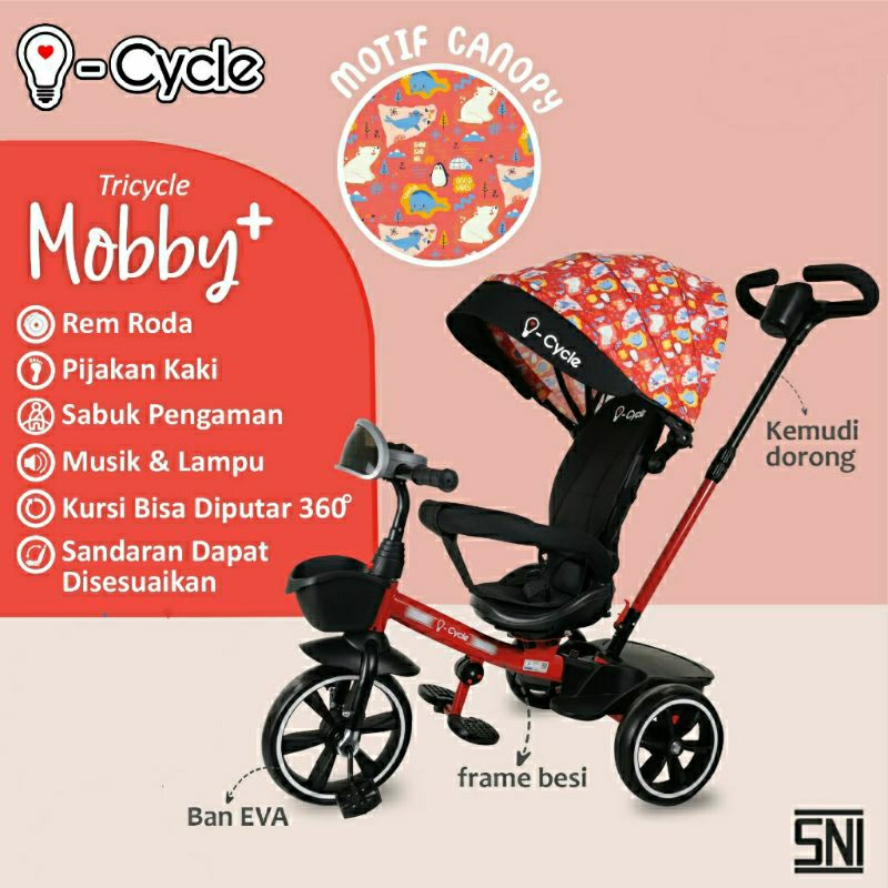 I-Cycle Stroller Anak (Mobby Plus) Stroller Baby/Sepeda Anak Roda Tiga
