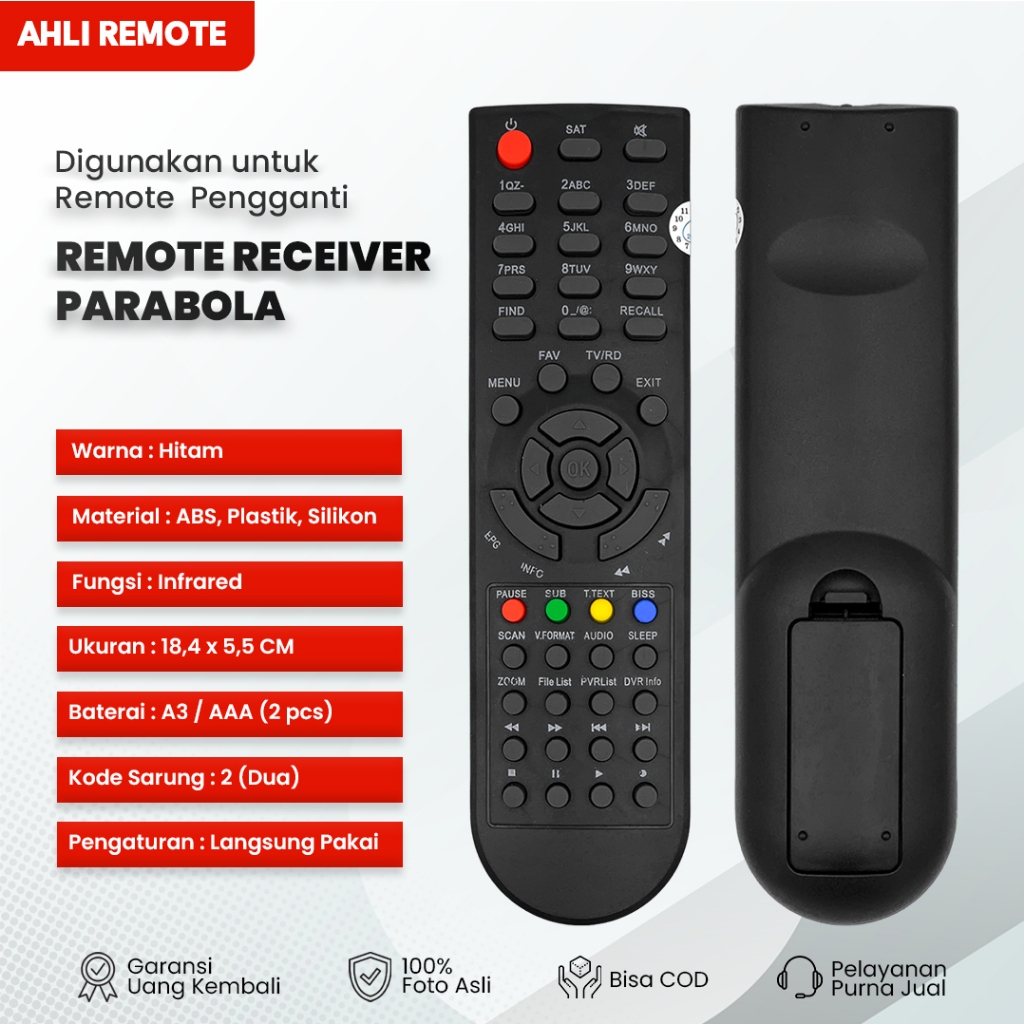Remot Receiver Tanaka T-21 Samurai / Remote Parabola Tanaka T-22 Jurassic