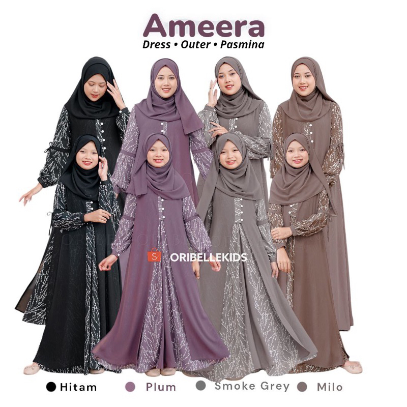 Ameera by Oribelle/gamis couple ibu dan anak/dress muslim/gamis keluarga/gamis premium/baju muslim a
