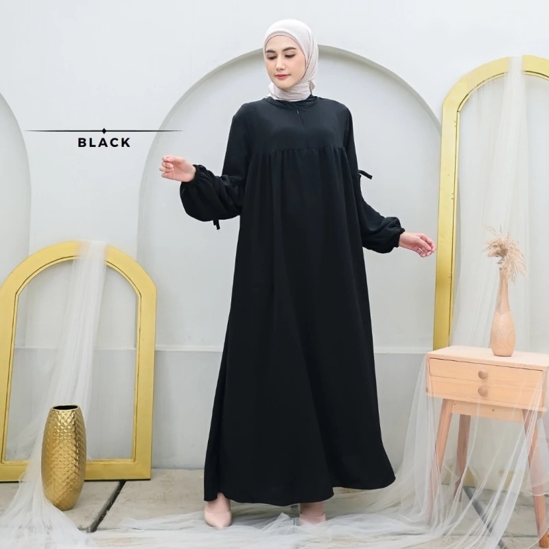 Gamis Wanita Remaja Terbaru Crinkle Lebaran Busui Harian Susun Mewah Elegan Kringkel Korean Style Ke