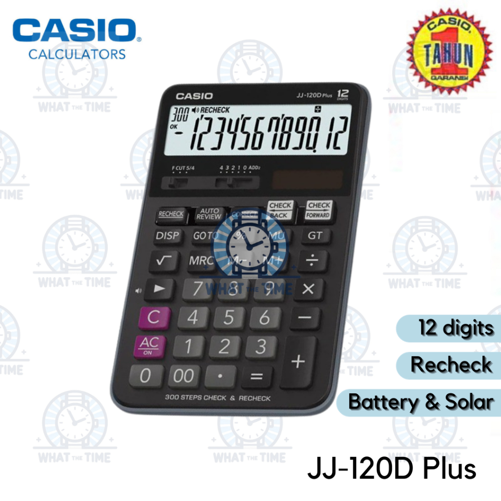 

WTT Kalkulator CASIO JJ-120D PLUS Kalkulator JJ 120 Meja/Office 12 digit Calculator JJ120D