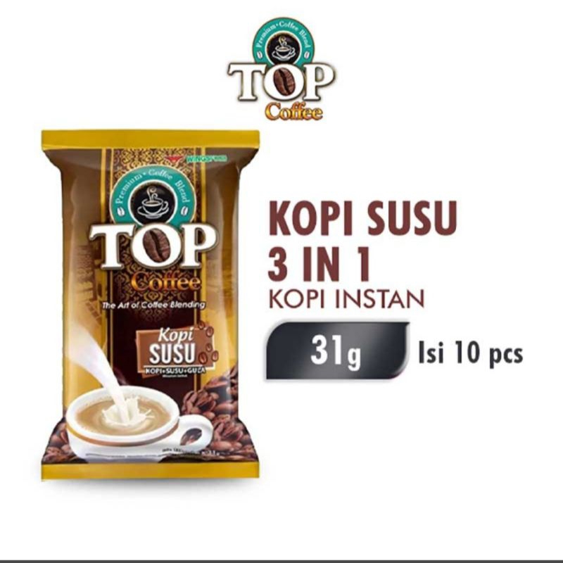 

Top Coffe 3in1 Kopi Susu isi 10 pas 31gr