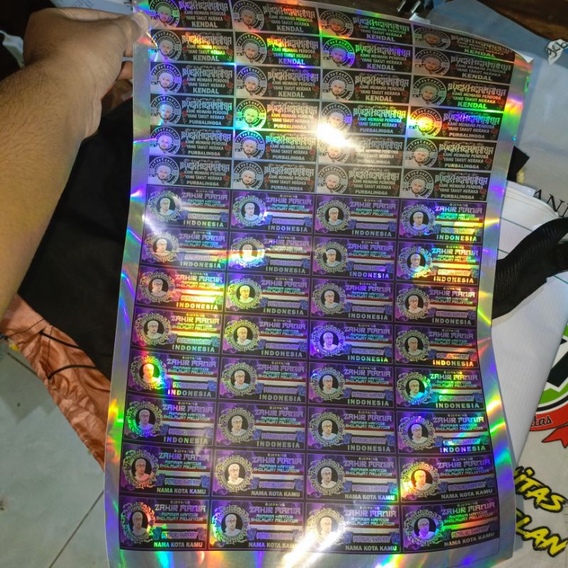 

(isi 50pcs++) Stiker Zahir Mania, Syekher Mania Hologram