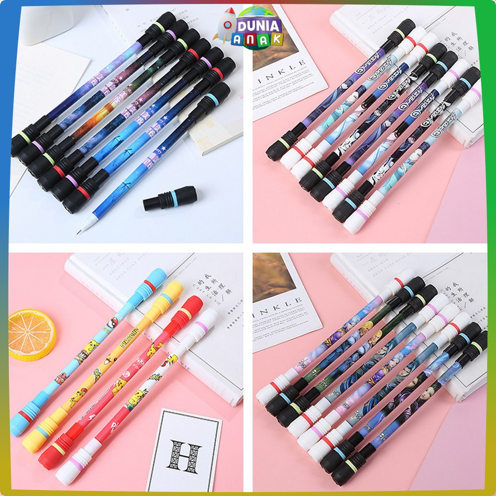 

Pulpen Putar Spinning Pen Pulpen Putar Karakter / Pena Mainan Anak Pen Spinner Balance Anti Stress DUNIA ANAK A38