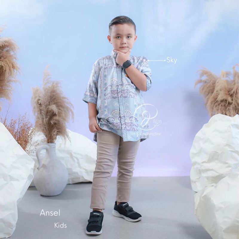 DYN Clothingline Ansel Koko &  Ansela Dress | Family Set | Fashion Muslim | Baju Muslim Couple | Sarimbit Keluarga-Sky Koko Kids