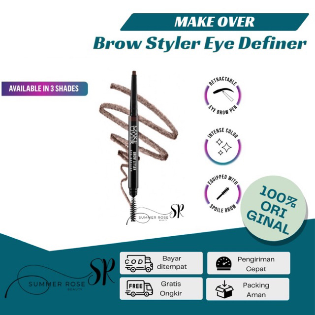 BEST MAKE OVER Brow Styler Eye Definer 0.13 g - Pensil Alis Mekanik Benefit : - Pilihan warna beraga