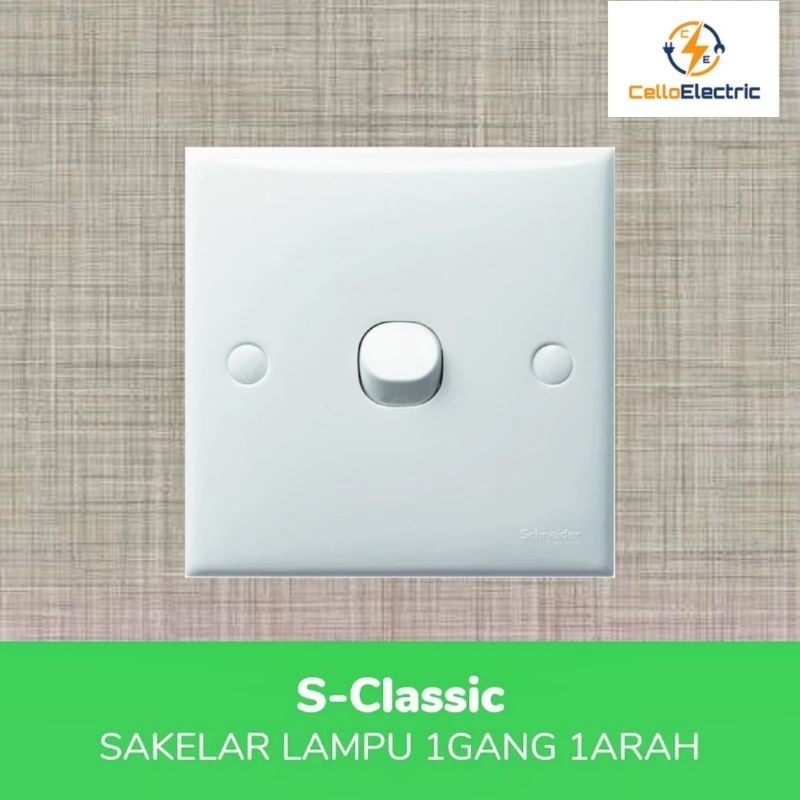 Saklar Tunggal Schneider S Classic - Saklar Engkel S Classic Saklar Schneider