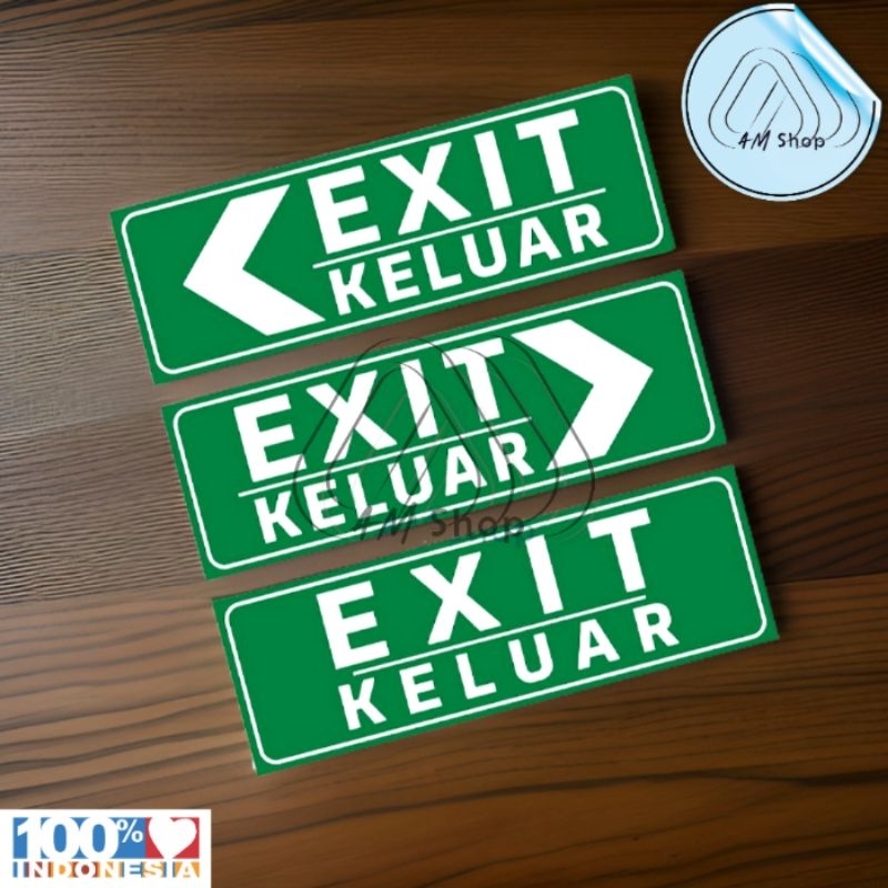 

Rambu-rambu /sign exit ukuran 10cm X 30cm