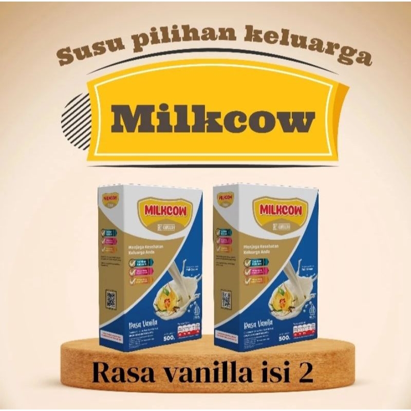 

Paket 2 Box Susu Milkcow Susu Gemuk / Penggemuk Badan Rasa Vanilla 500 gram