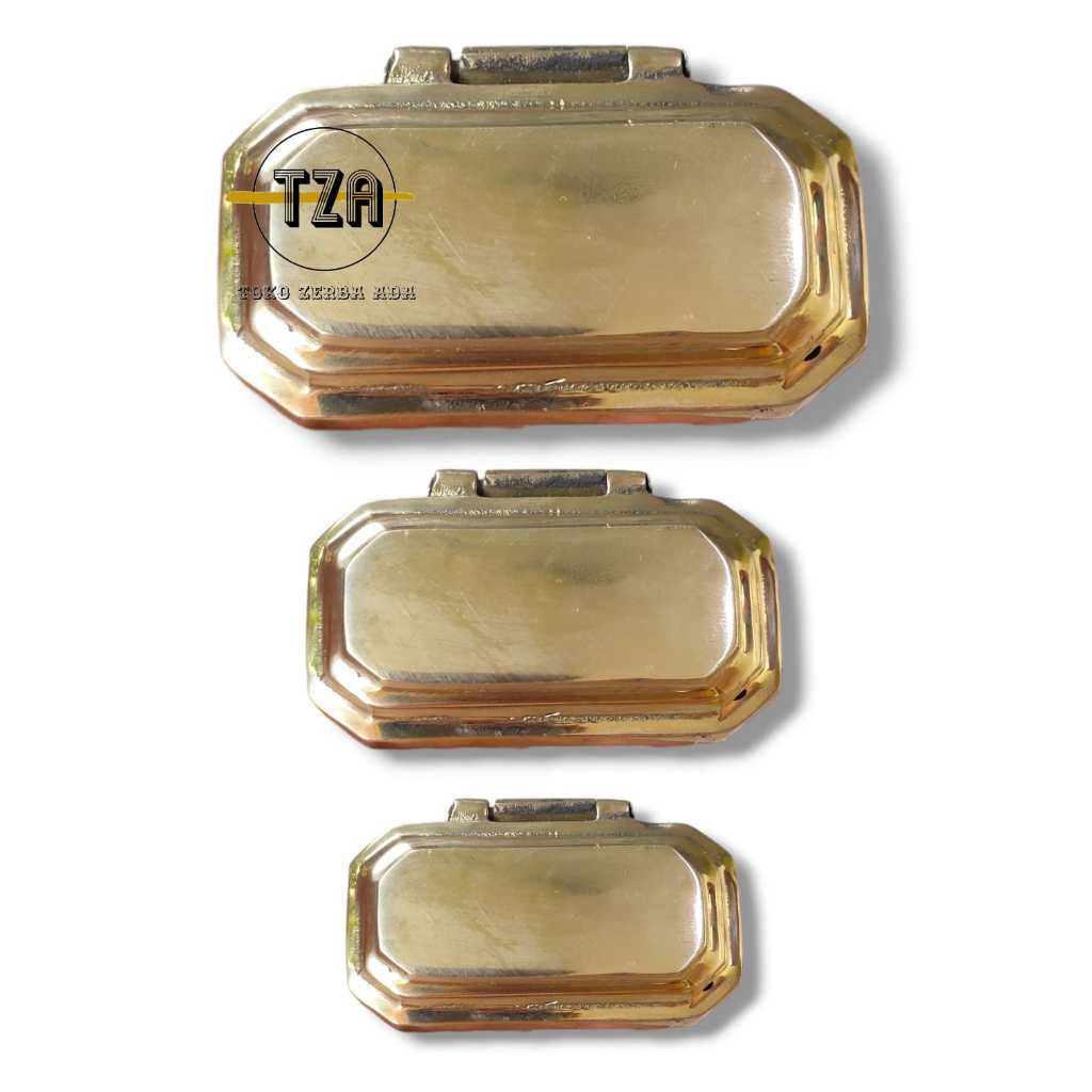 Tempat Nginang Perhiasan Pusaka Bahan Kuningan Warna Kuning 1 Pcs