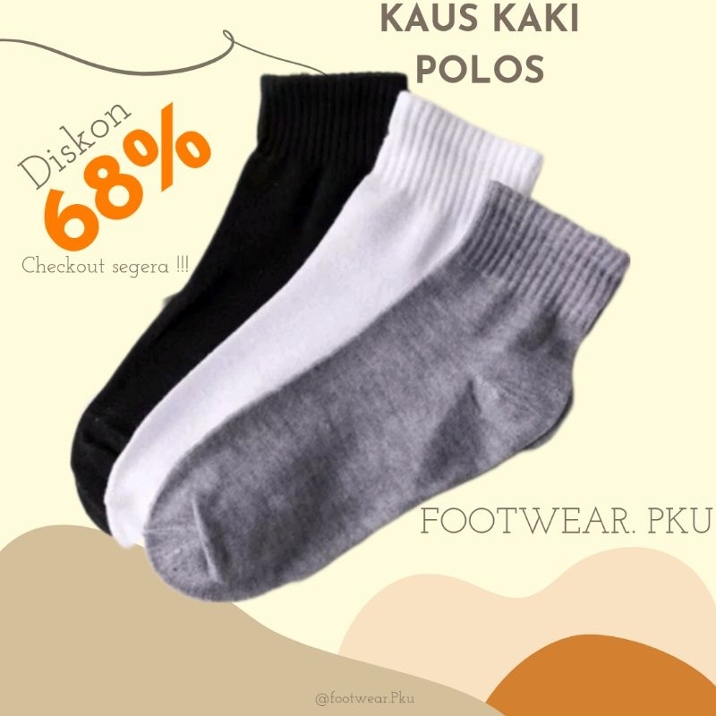 Kaos kaki pendek | Kaus kaki polos | kaus kaki unisex | Kaus kaki pria wanita | kaus kaki kantor | k