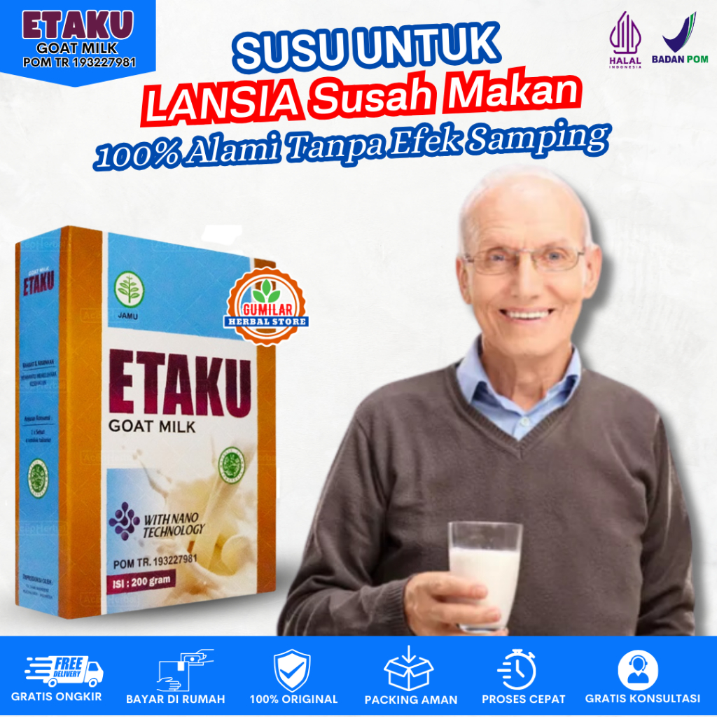 [BISA COD] Susu Lansia Pengganti Makanan - Obat Lansia Susah Makan, Nafsu Makan Kurang, Penambah Naf