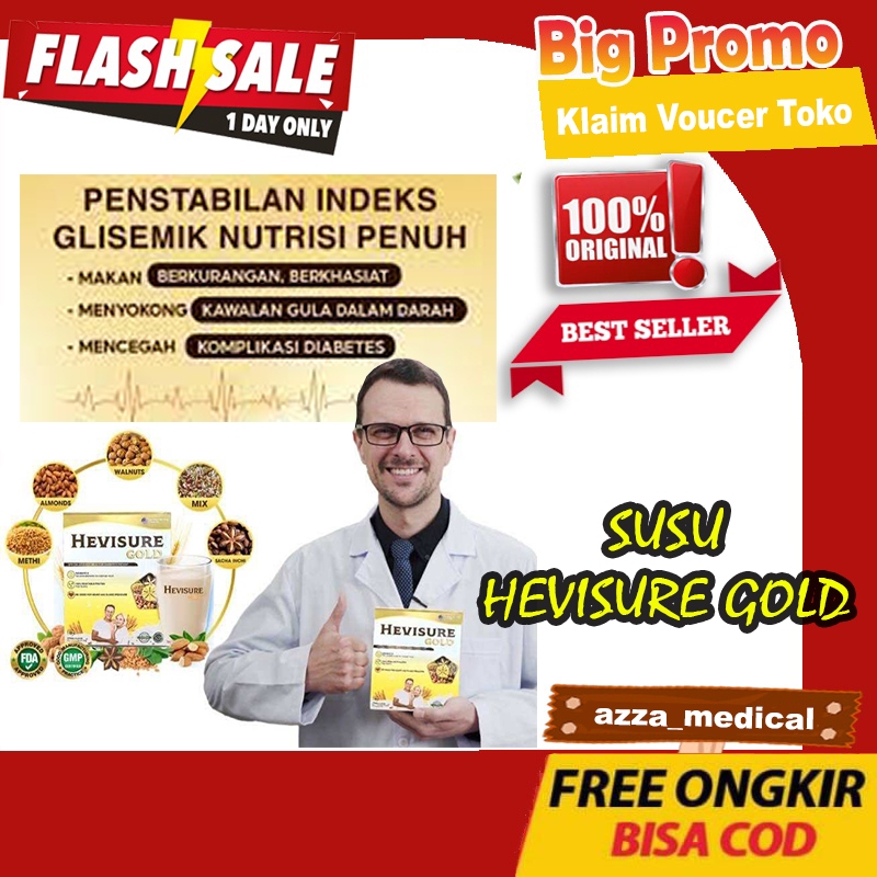 

( BEST SELLER ) HEVISURE GOLD USA Susu Diabetes Kencing Manis 100% Asli Original BPOM @12sachet - SUSU HEVISURE GOLD ORIGINAL