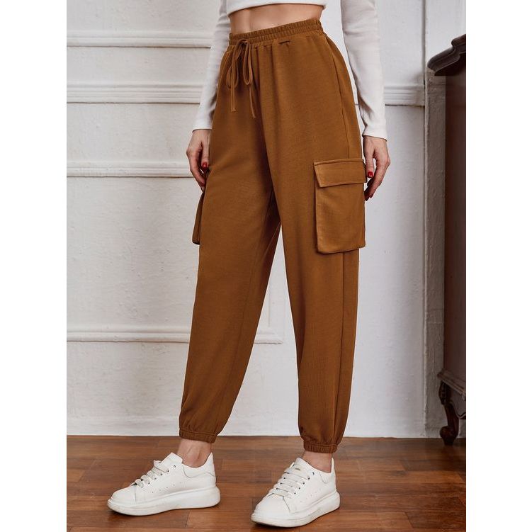 Celana Cargo Sweatpants Jogger Pants Highwaist Sweatpants Cargo Pants Casual Korean Style