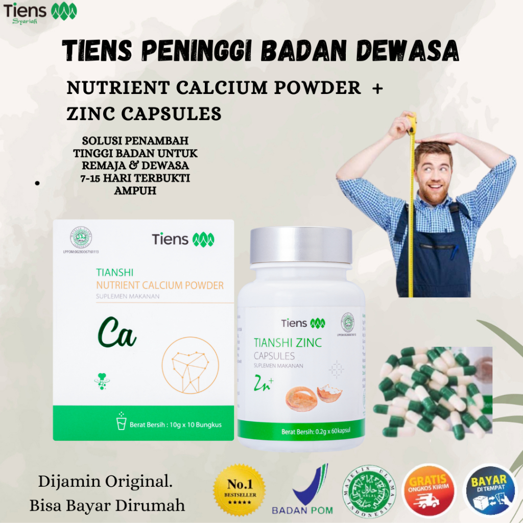 [ORI TERLARIS] TIENS Peninggi Badan Original 100% - Susu Kalsium dan Zinc Capsules Susu Kalsium Dan 