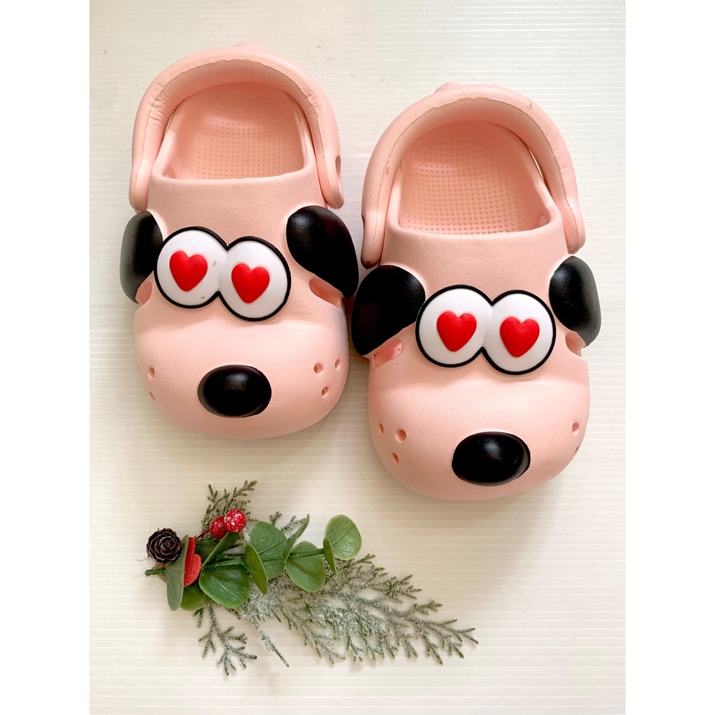 [Size 24-29] SEPATU SANDAL ANAK LAKI PEREMPUAN BAKPAO GAMBAR ANJING MERK BALANCE / SANDAL KARET 2 3 