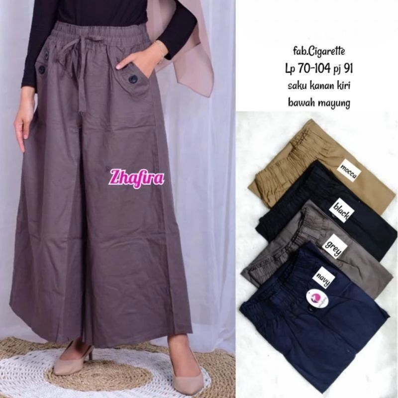 kulot trendy panjang polos // rok panjang polos katun cigaret