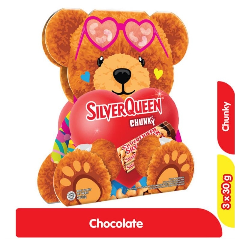 

Silverqueen coklat edisi valentine | silverqueen bear | cokelat silverqueen bear